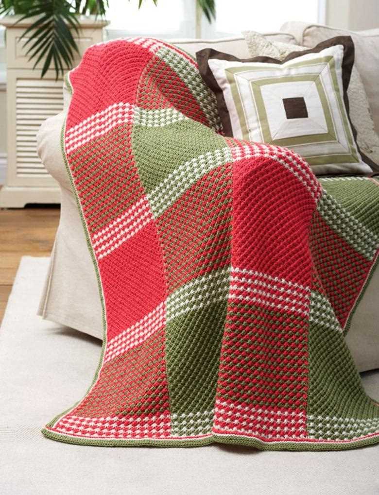 Christmas knit blanket pattern