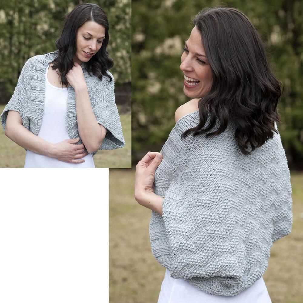 Easy and free pattern for a knitted bolero shrug — free download