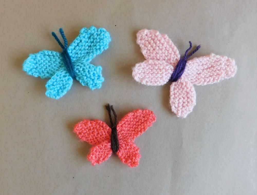 Knitting pattern for a butterfly