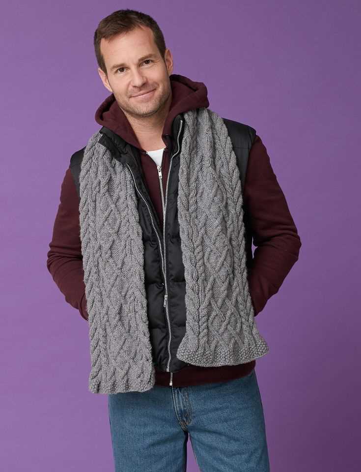 Mens cable knit scarf pattern