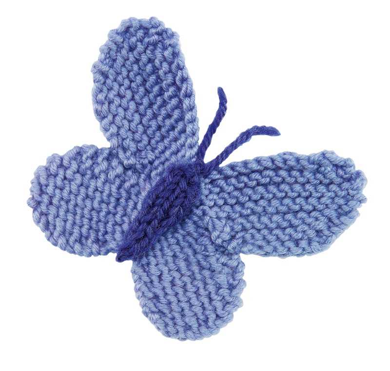 Knitting pattern for a butterfly