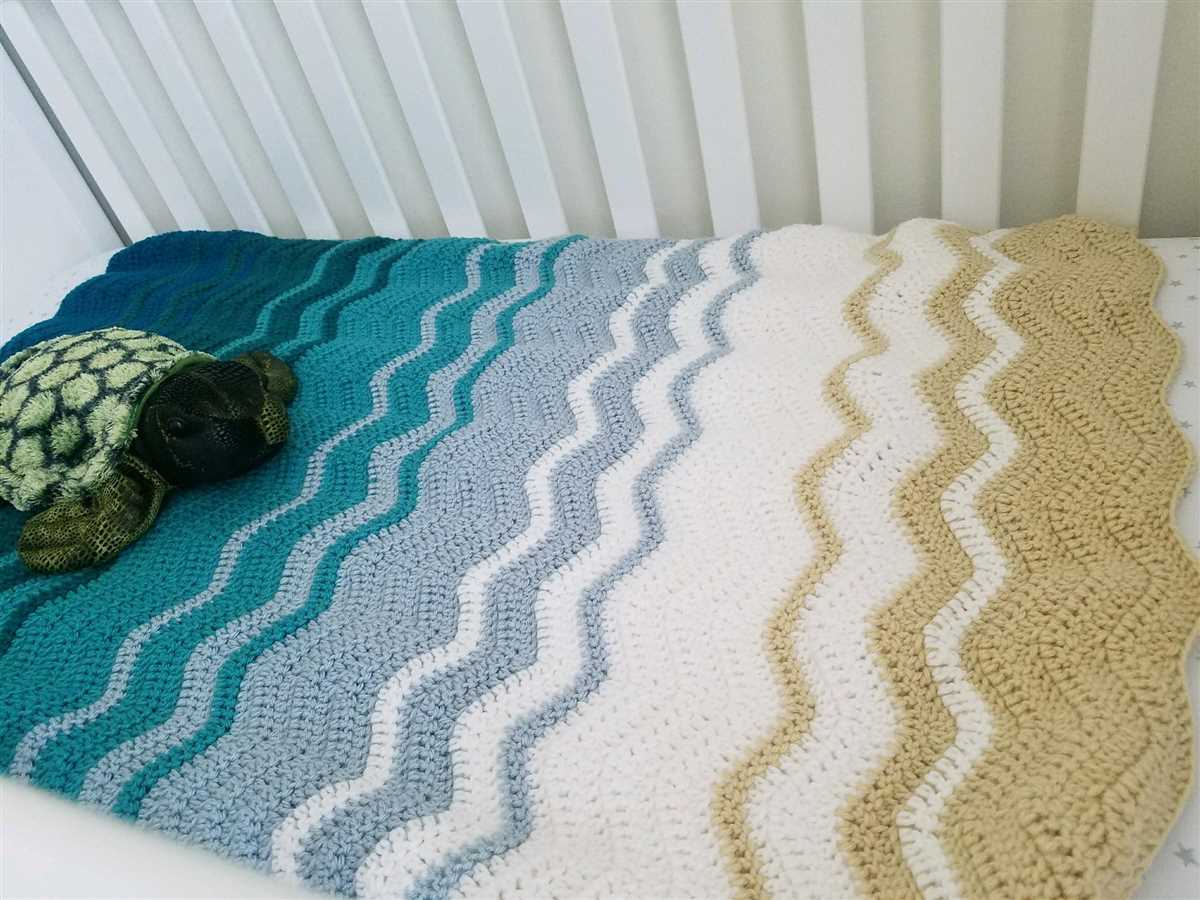 Ocean waves blanket knitting pattern