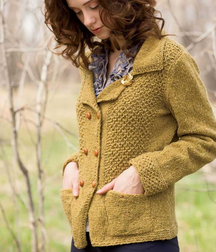 Double breasted cardigan knitting pattern