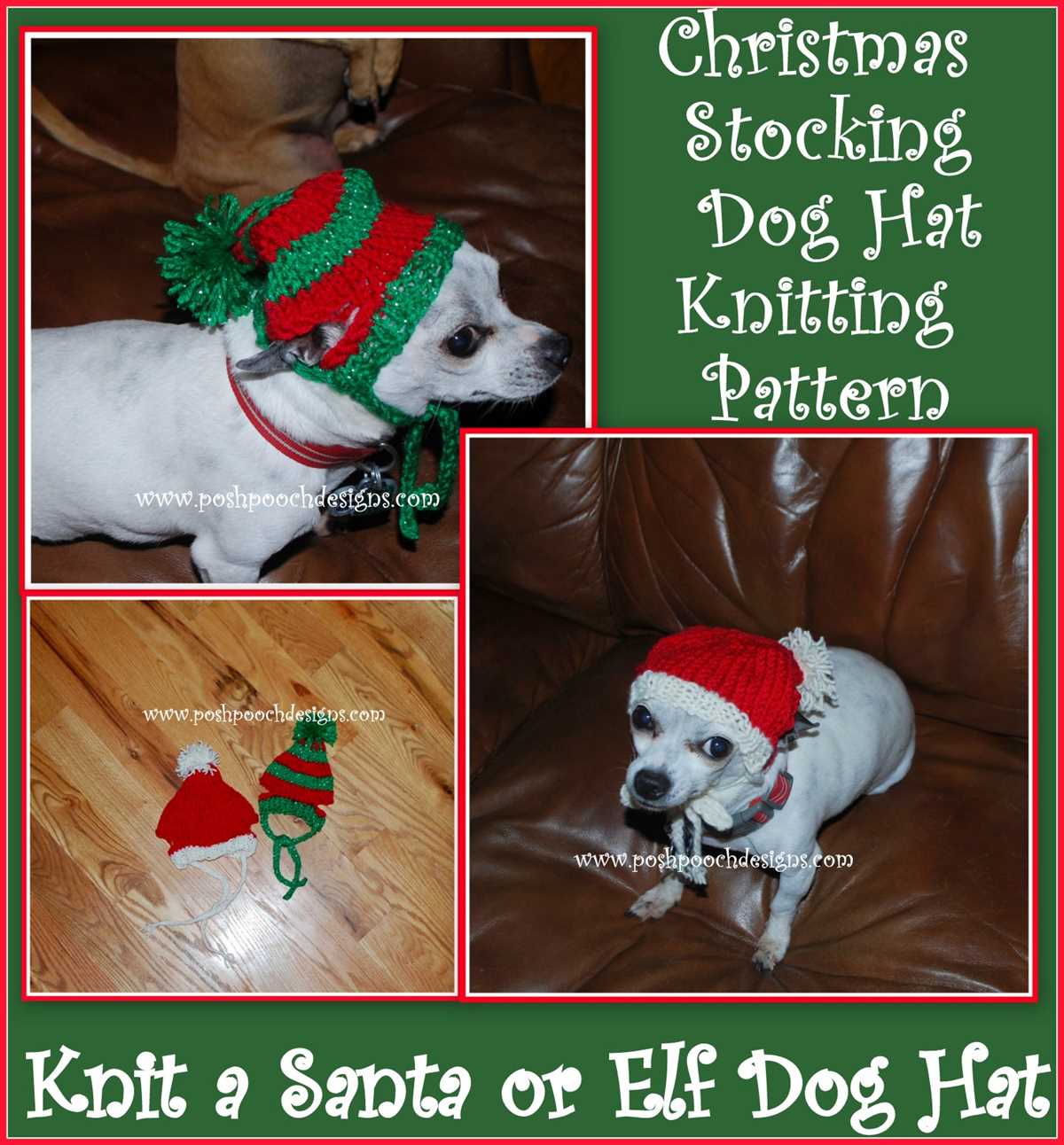 Dog christmas stocking knit pattern