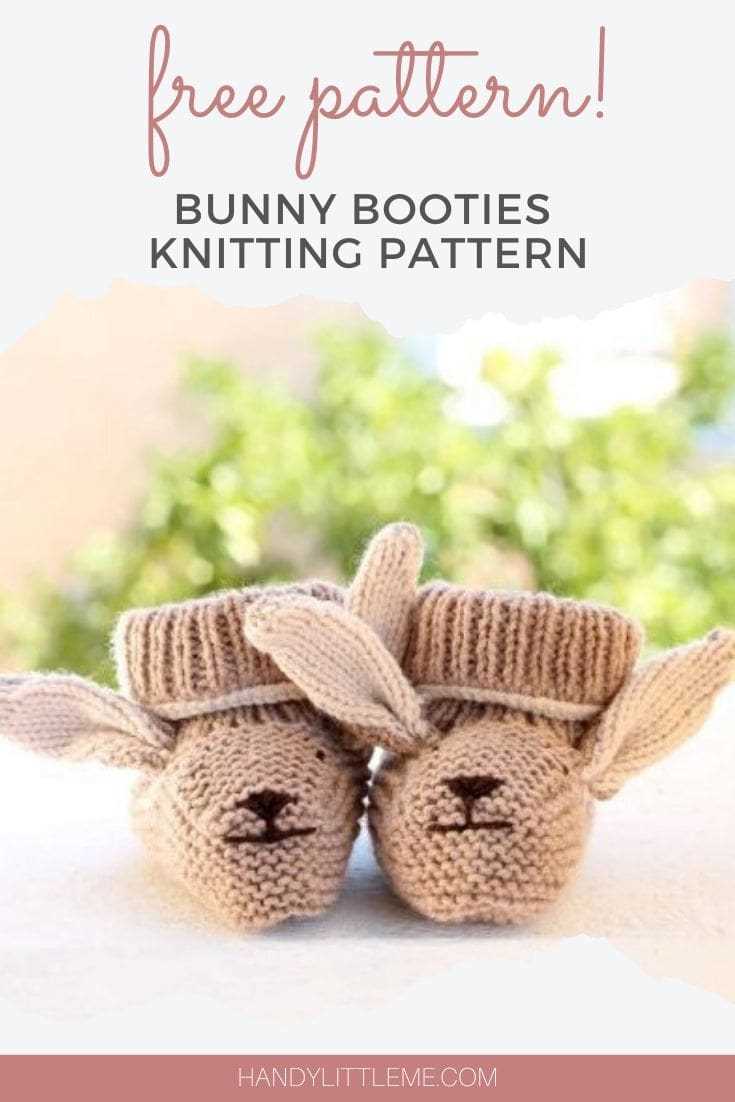Knitted bunny slippers pattern free