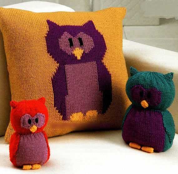 Owl toy knitting pattern