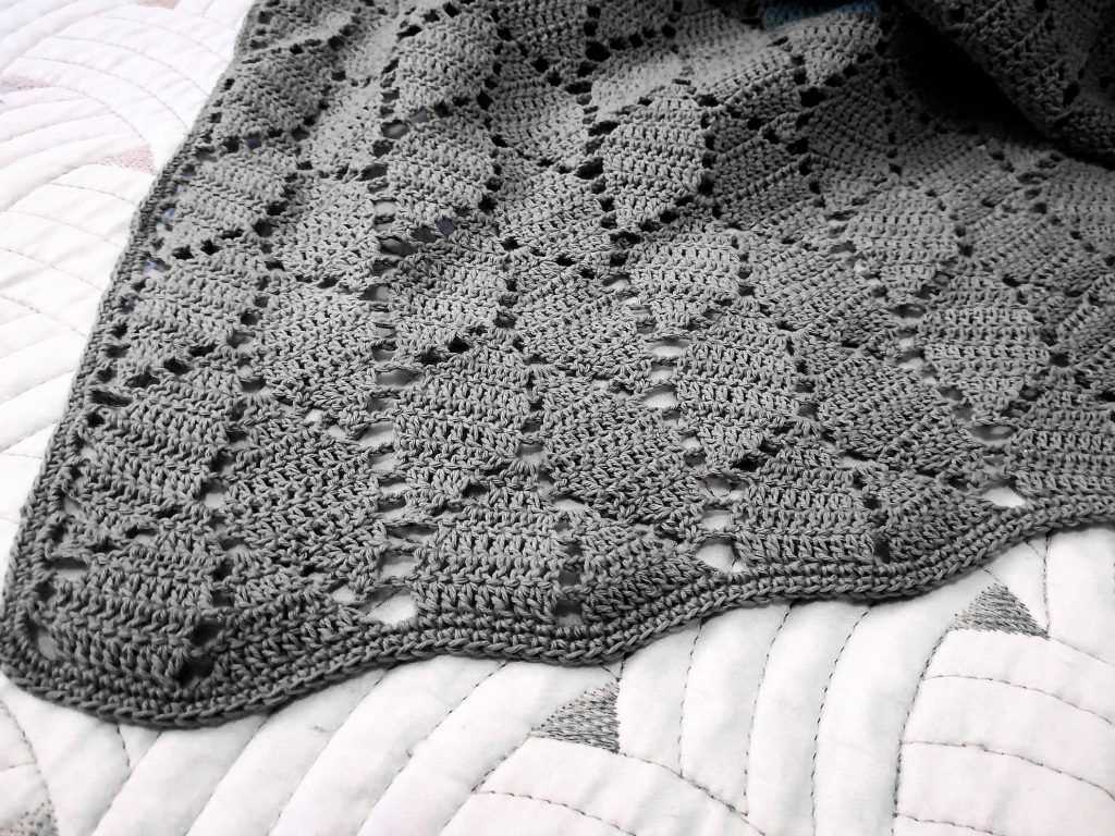 Leaf blanket knitting pattern free