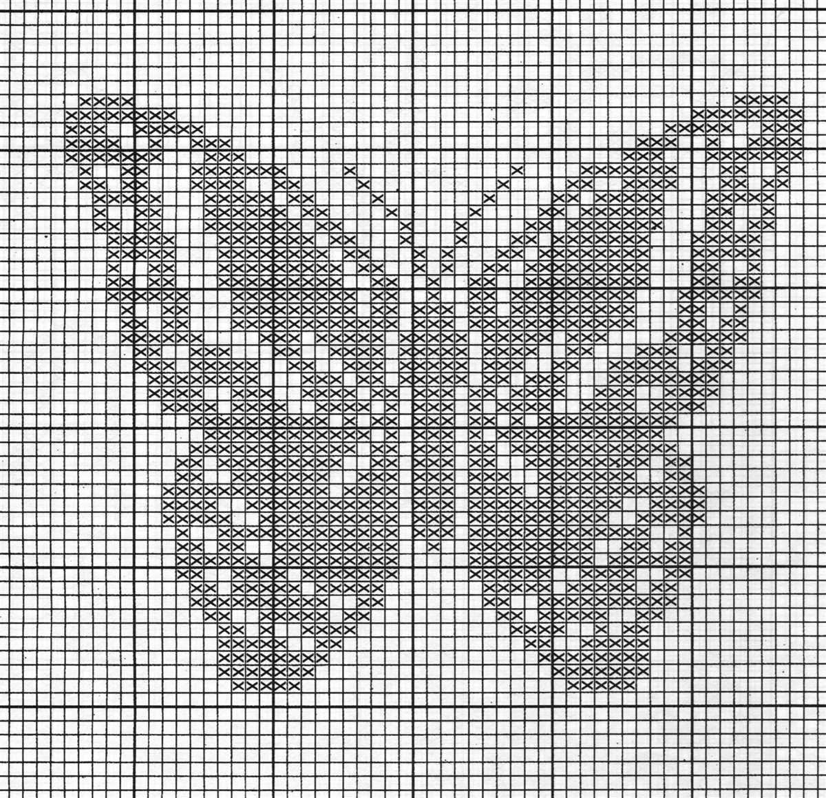 Knitting pattern for a butterfly