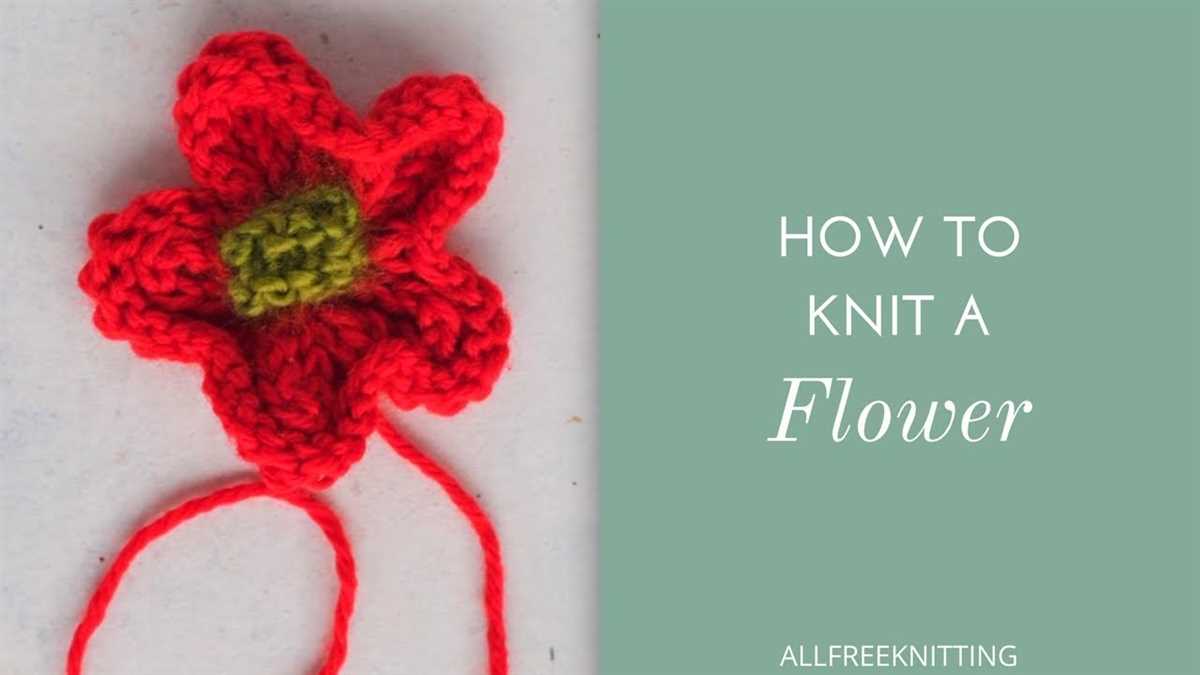 Easy flower knitting pattern