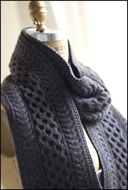 Honeycomb scarf knitting pattern