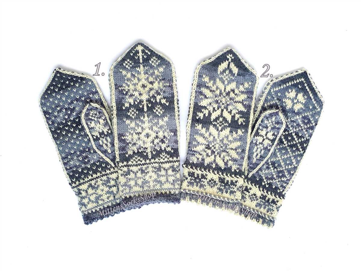 Nordic mittens knitting pattern
