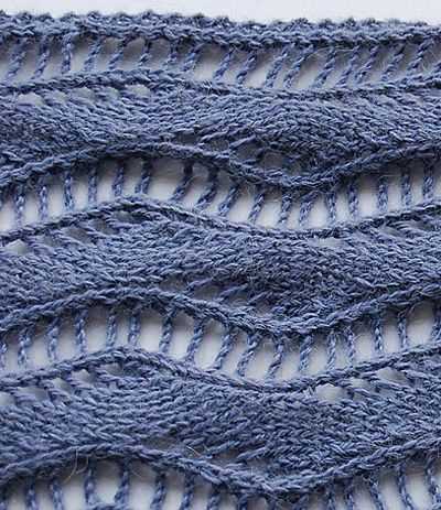 Easy knitted lace scarf pattern