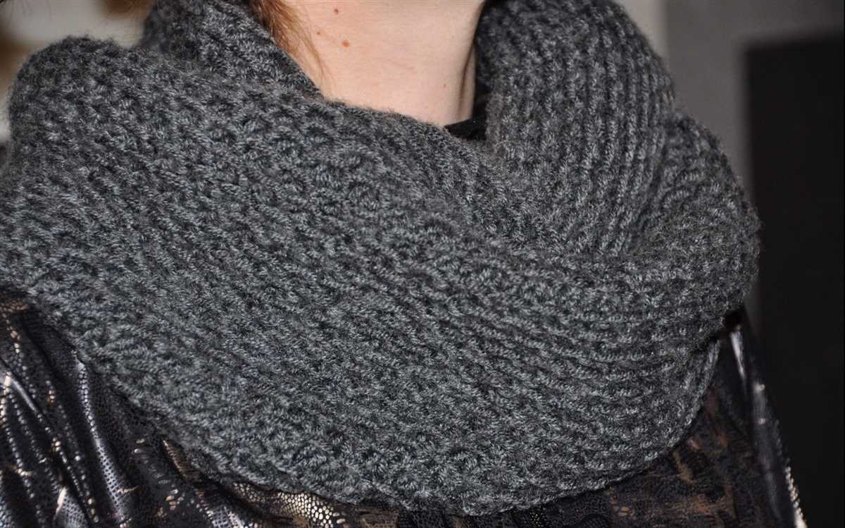 Knitting pattern for infinity scarf with bulky yarn