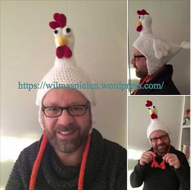 Knitted chicken hat pattern