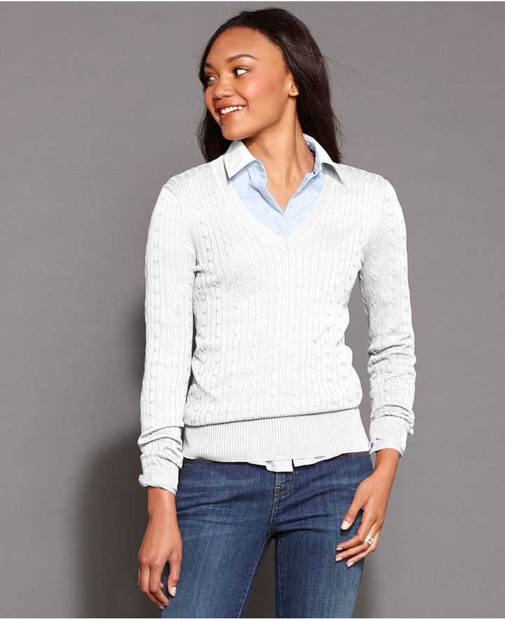 Free v neck jumper knitting pattern