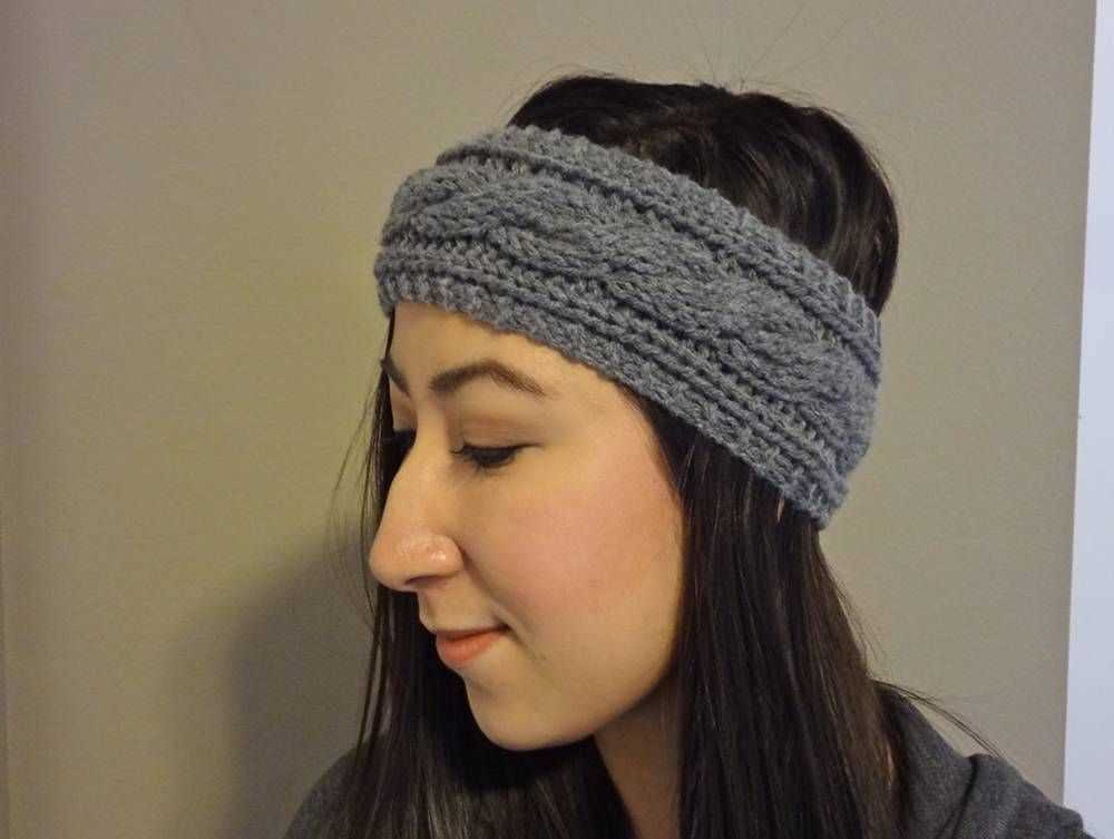 Cable headband free knitting pattern