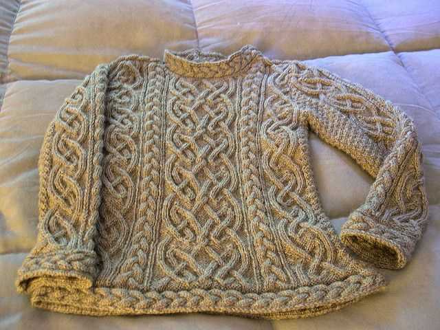 Irish fisherman knit sweater pattern