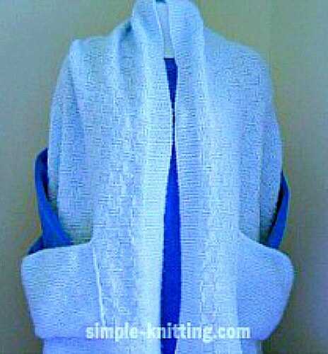 Easy knit prayer shawl pattern