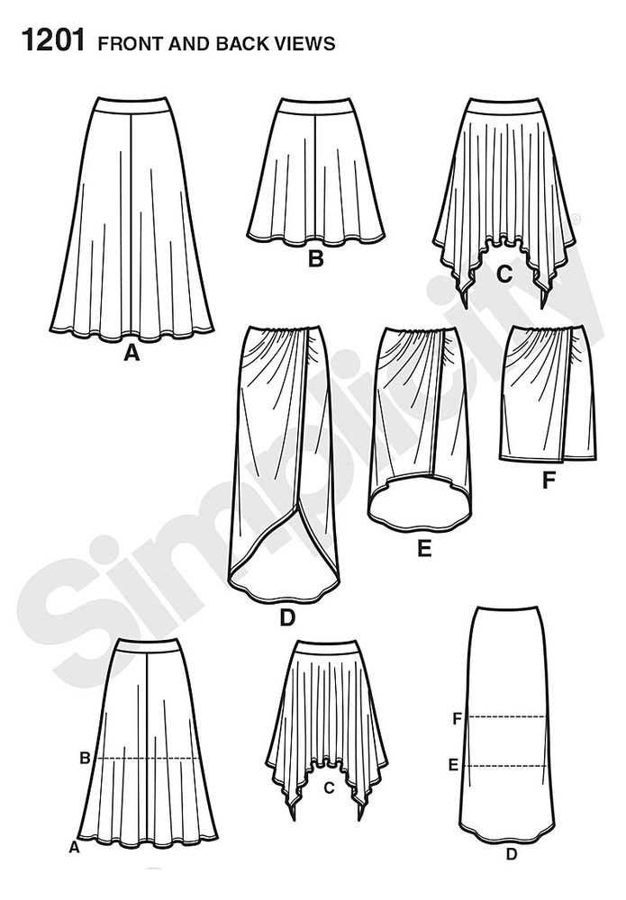 Long knit skirt pattern