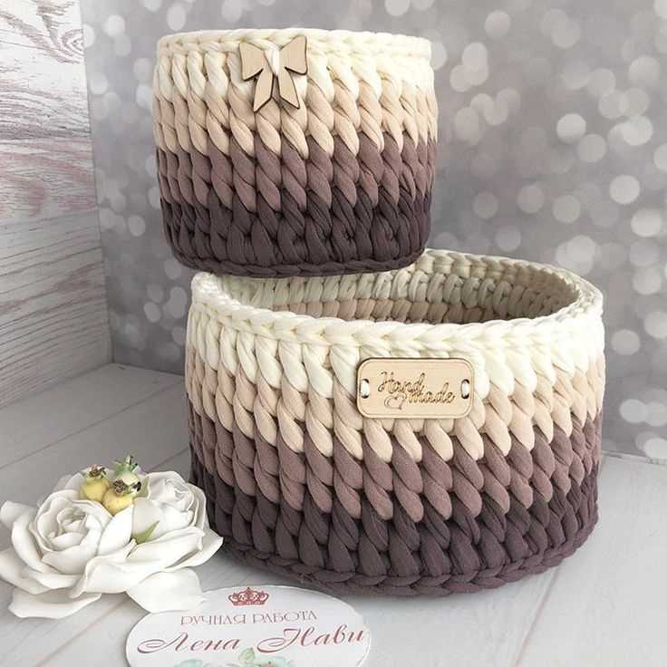 Knitted basket patterns