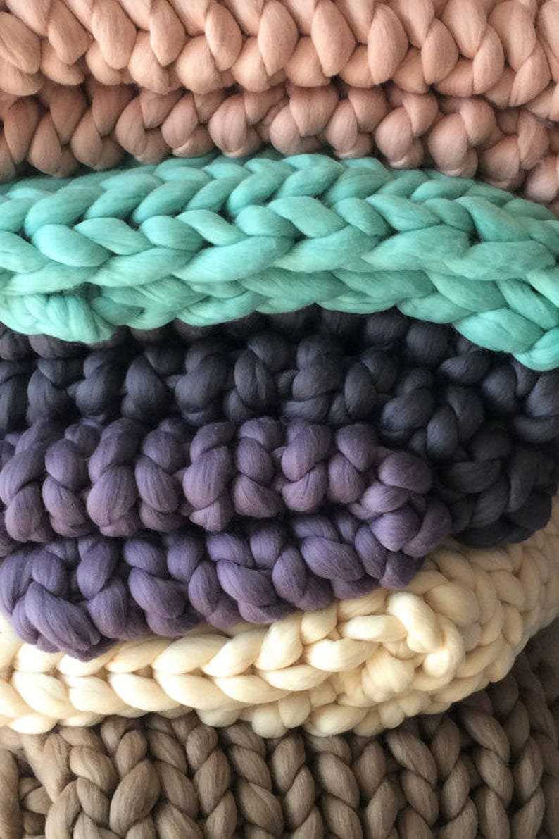 Giant chunky knit blanket pattern