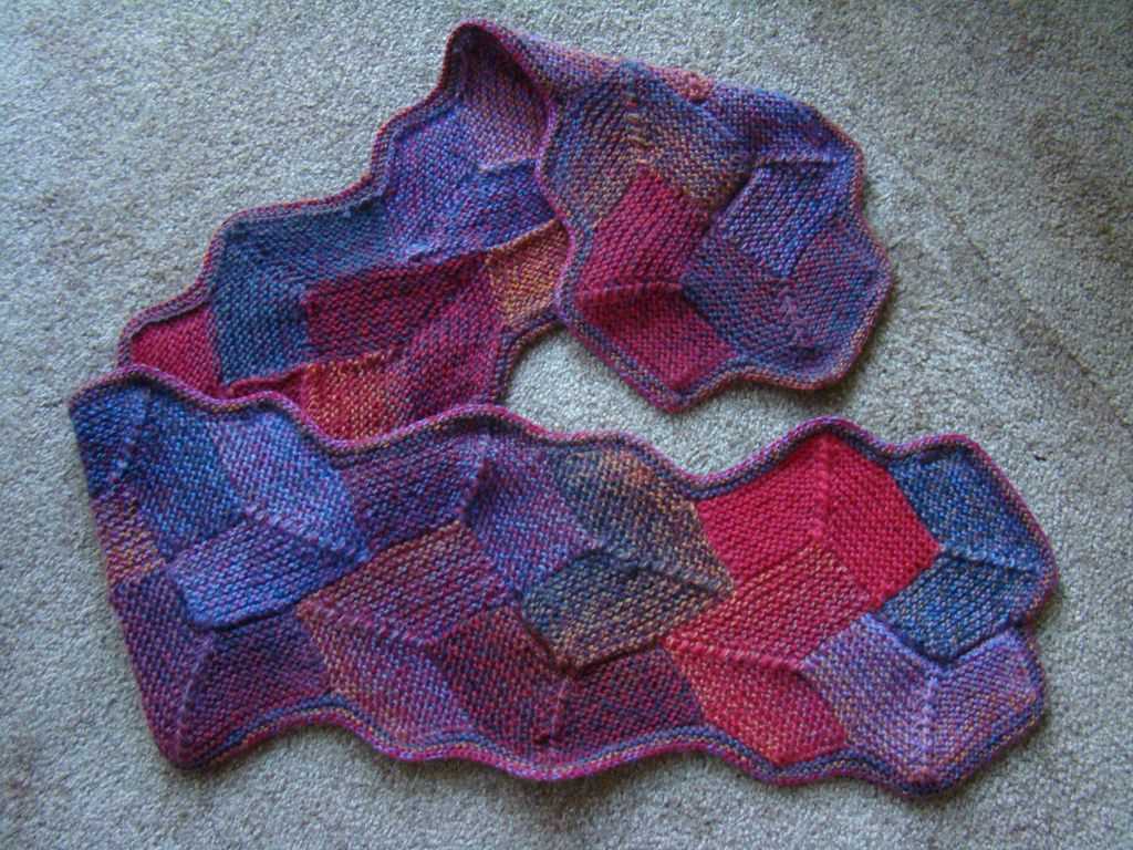Patchwork scarf knitting pattern