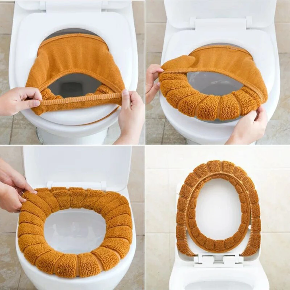 Knitted toilet seat cover pattern