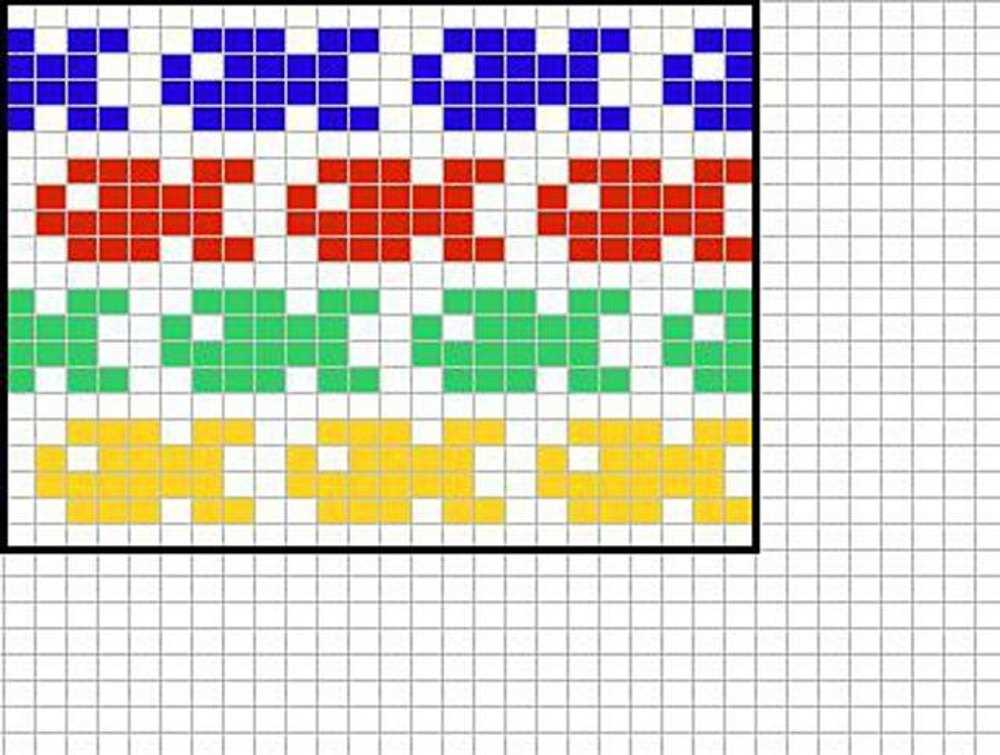 Knitting fish pattern