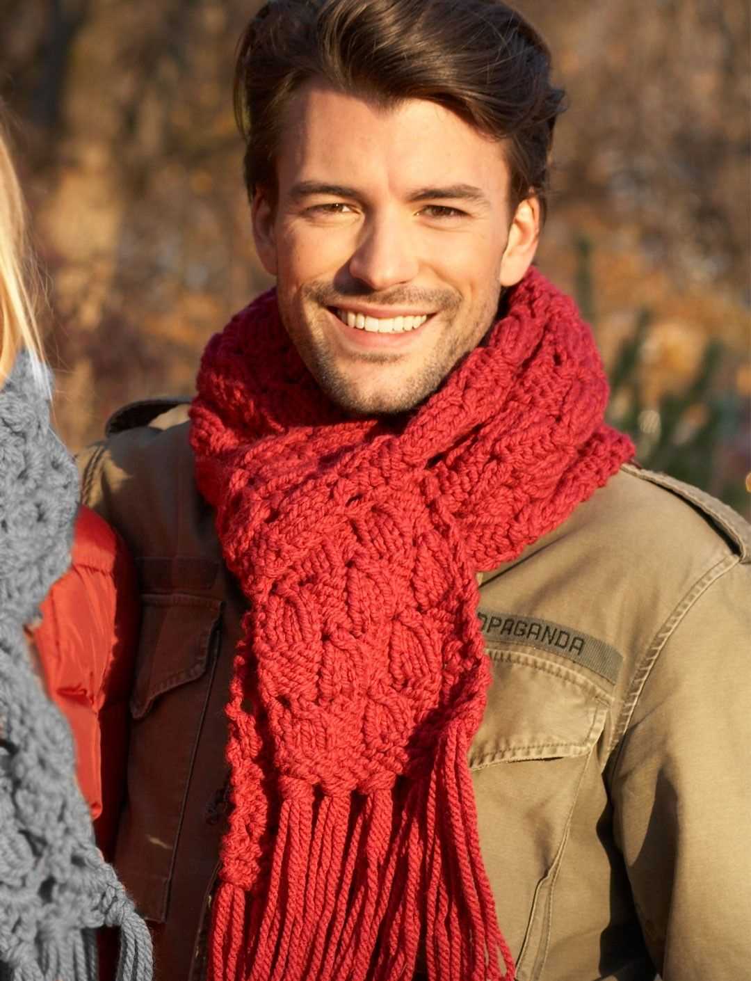Free knitting patterns mens scarf