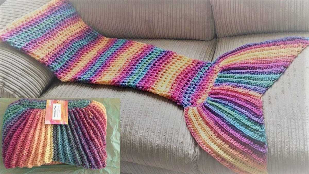 Knit mermaid tail blanket pattern