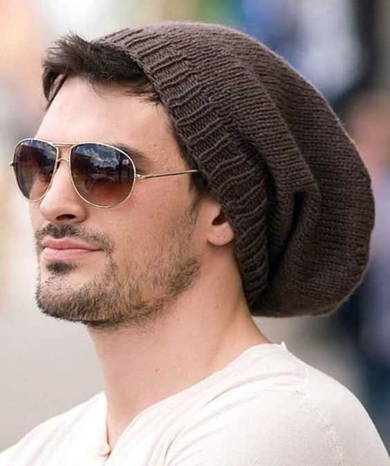 Free knitting pattern for men's beanie hat