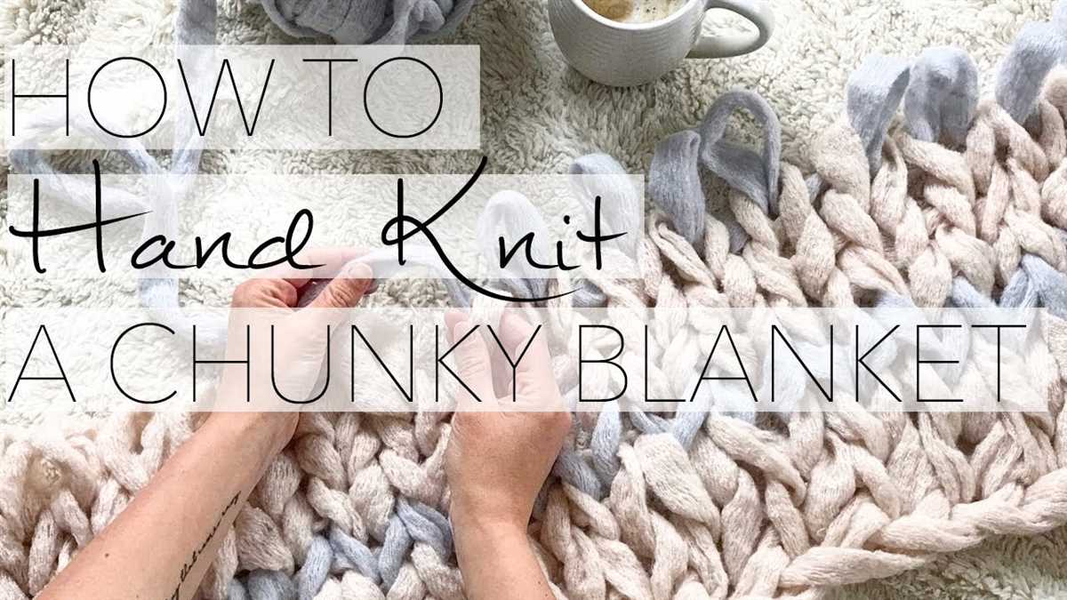Chunky blanket hand knit pattern