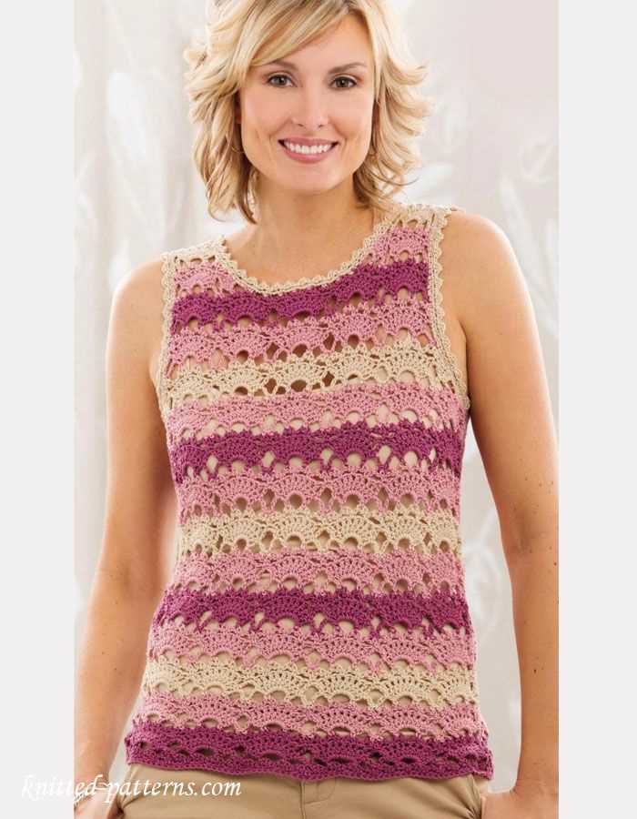 Free knitting patterns for ladies summer tops